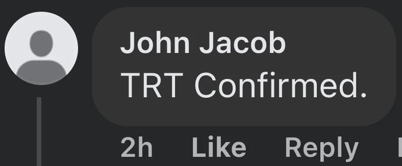 A social media comment reacting to Ted’s physique 9