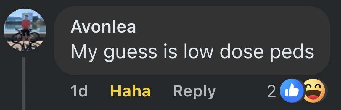 A social media comment reacting to Ted’s physique 10