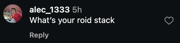 A social media comment reacting to Ted’s physique 12