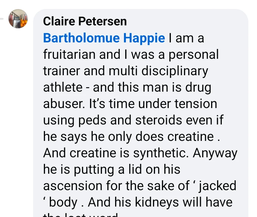 Another social media reaction to Ted’s training progress 10