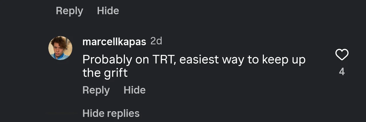 Another social media reaction to Ted’s training progress 14